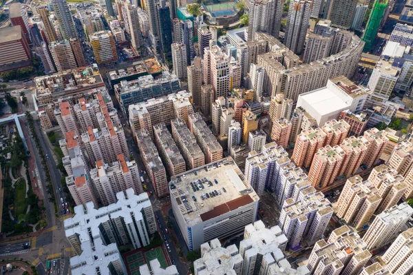 Hung Hom Hong Kong May 2020 Vista Superior Ciudad Hong —  Fotos de Stock