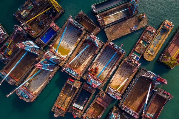 Kowloon West Hongkong Mai 2020 Kranschiff Von Oben — Stockfoto