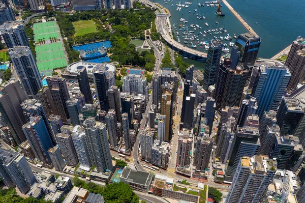 Козуэй Бей Гонконг Июля 2020 Года Вид Сверху Город Гонконг — стоковое фото
