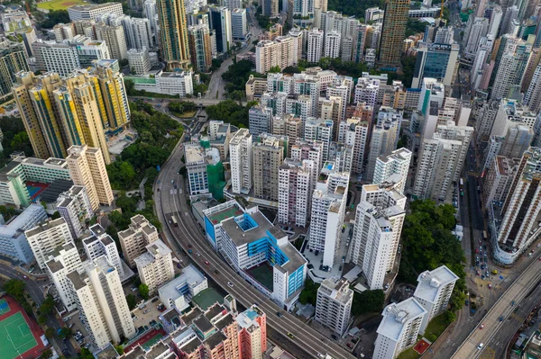 Mong Kok Hongkong Juli 2020 Ovanifrån Hongkong Stad — Stockfoto