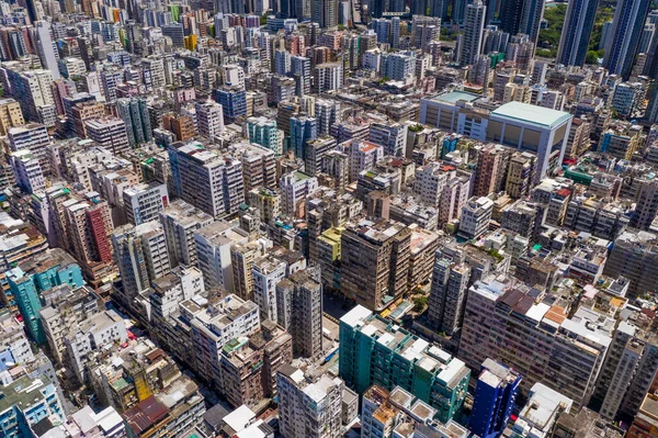 Sham Shui Hongkong Lipca 2020 Widok Lotu Ptaka Miasto Hongkong — Zdjęcie stockowe