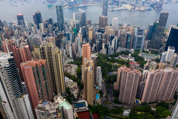 Merkez Hong Kong Temmuz 2020 Hong Kong Şehrinin Iyi Manzarası — Stok fotoğraf