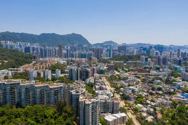 Kowloon Tong Hongkong April 2020 Blick Von Oben Auf Die — Stockfoto