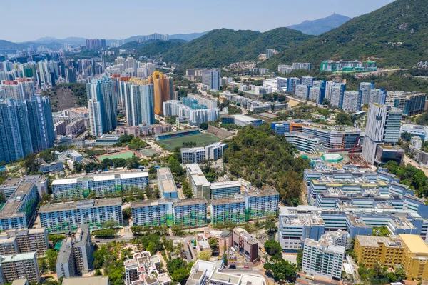 Kowloon Tong Hongkong April 2020 Blick Von Oben Auf Die — Stockfoto