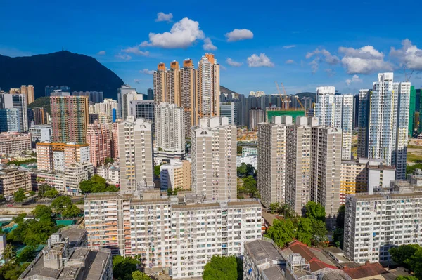 2020年7月27日香港王泰罪 香港市の空中風景 — ストック写真