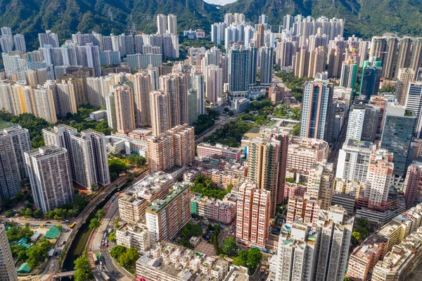 Wong Tai Sin Hong Kong Julio 2020 Vista Aérea Ciudad — Foto de Stock