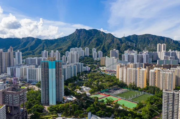 2020年7月27日香港王泰罪 香港市の空中風景 — ストック写真