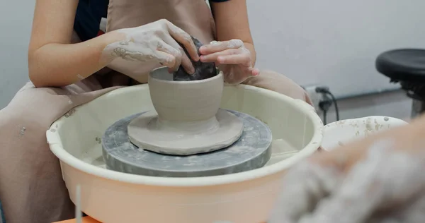 Atelier Poterie Avec Une Roue Potters — Photo