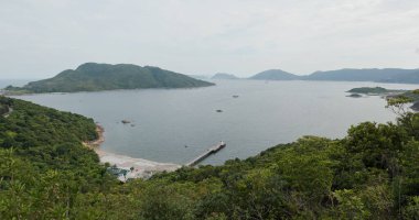 Deniz manzaralı yürüyüş manzarası