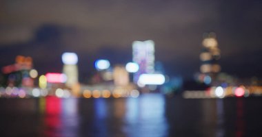 Gece şehir manzaralı Bokeh