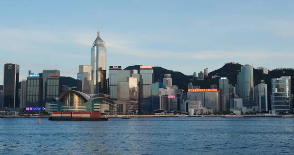 Victoria Harbor Hongkong Juli 2020 Hongkong City Abend — Stockfoto
