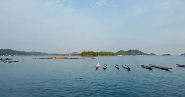 Hermoso Mar Isla Con Barco — Foto de Stock