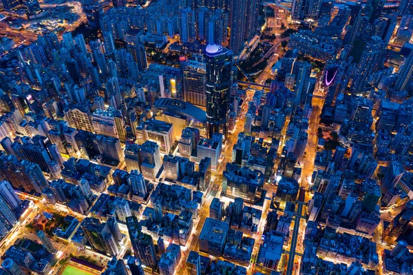 Монг Кок Гонконг Июля 2020 Года Вид Город Гонконг Вечернее — стоковое фото