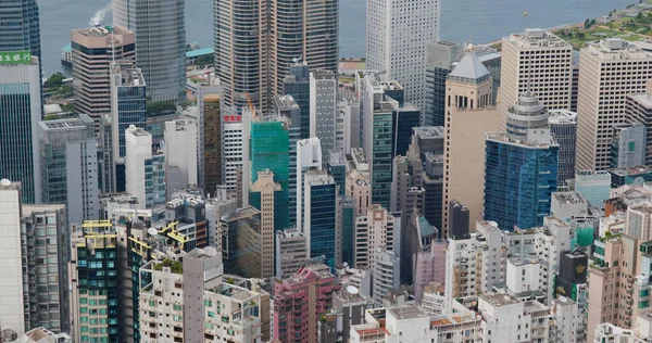 Central Hongkong Juli 2020 Ovanifrån Hongkong — Stockfoto