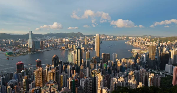 Hongkong Lipca 2020 Zachód Słońca Hongkongu — Zdjęcie stockowe
