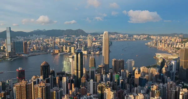 Гонконг Июля 2020 Закат Гонконге — стоковое фото