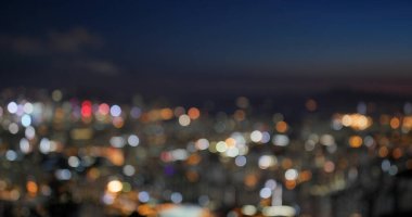 Gece şehir manzaralı Bokeh