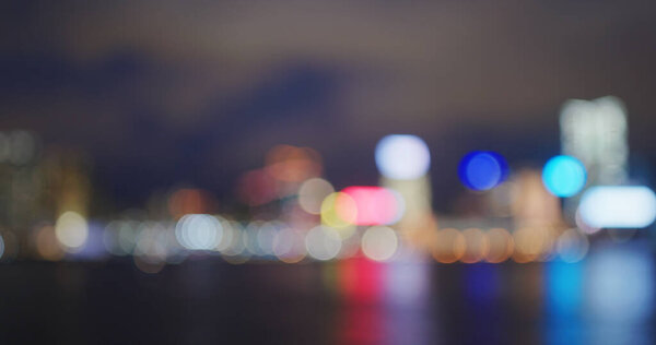 Bokeh of city view at night