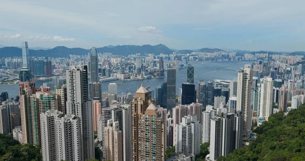 香港维多利亚山2020年7月19日 香港全景 — 图库照片