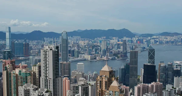 ビクトリアピーク 香港2020年7月15日 香港スカイライン — ストック写真