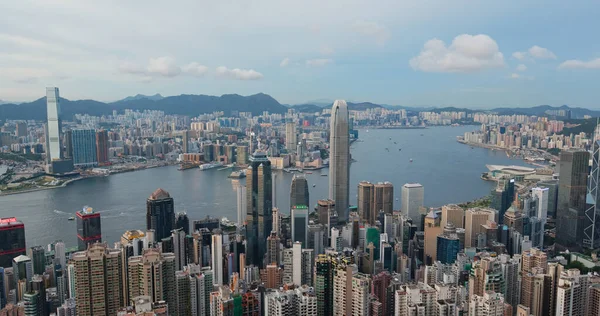 Victoria Peak Hongkong Juli 2020 Hongkong Stad Skyline Landmärke — Stockfoto