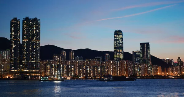 Sau Kei Wan Hong Kong Července 2020 Západ Slunce Hongkongu — Stock fotografie