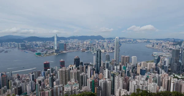 Victoria Peak Hongkong Juli 2020 Hongkongs Stadssiluett — Stockfoto