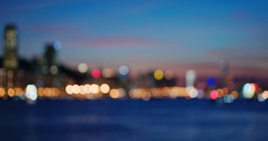 Gece şehir manzaralı Bokeh