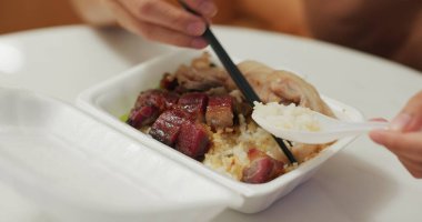 Hong Kong yerel barbekü domuz eti. 