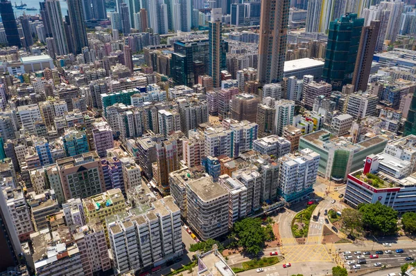Sham Shui Hong Kong Abril 2020 Vista Superior Ciudad Hong — Foto de Stock