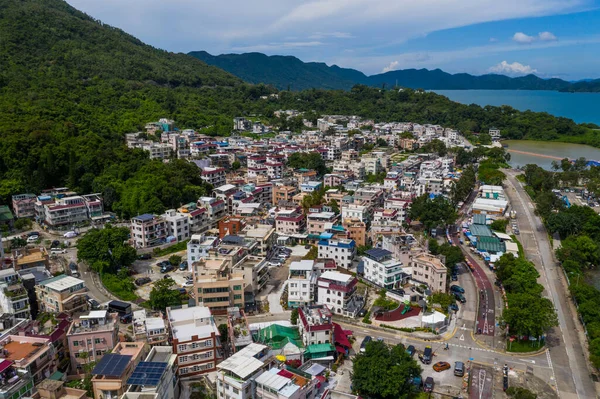 Tai Hong Kong Czerwca 2020 Drone Przelatują Nad Tai Ting — Zdjęcie stockowe