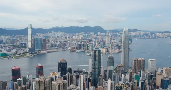 Victoria Peak Hongkong Juli 2020 Hongkongs Skyline — Stockfoto