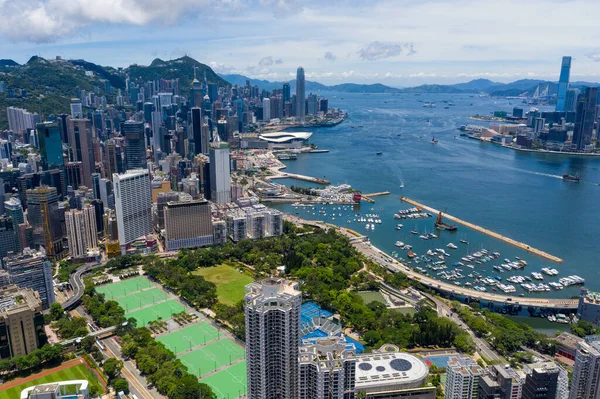 Causeway Bay Hong Kong Julio 2020 Vista Superior Del Distrito —  Fotos de Stock