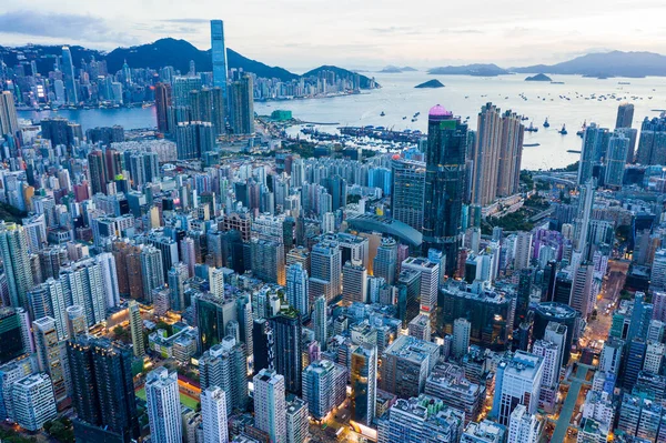 香港モンコク2020年7月26日 香港の夜景トップダウン — ストック写真