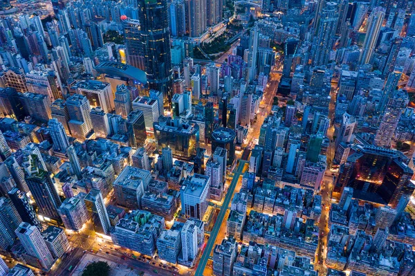 Mong Kok Hong Kong Julho 2020 Vista Superior Cidade Hong — Fotografia de Stock