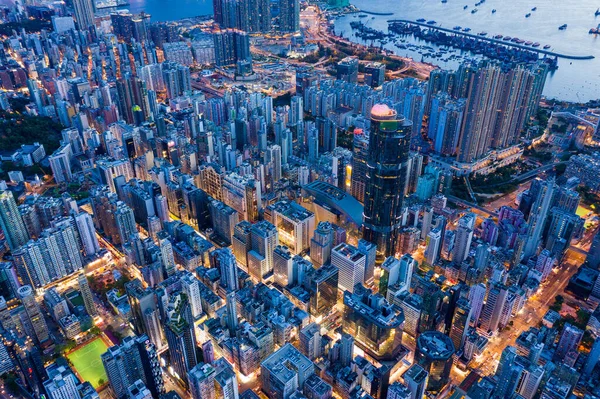 Mong Kok Hongkong Juli 2020 Upp Och Ner Utsikt Över — Stockfoto