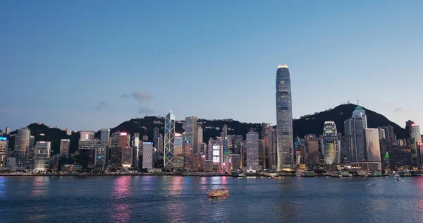 Victoria Harbor Hong Kong Julio 2020 Hito Hong Kong Atardecer — Foto de Stock