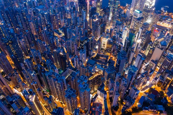 Central Hong Kong Luglio 2020 Vista Dall Alto Della Città — Foto Stock