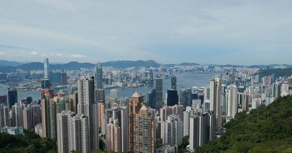 Victoria Peak Hong Kong Julio 2020 Hong Kong Skyline —  Fotos de Stock