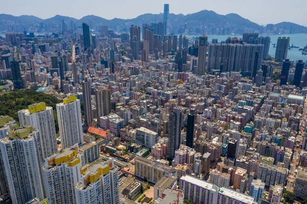 Sham Shui Hong Kong Aprile 2020 Veduta Aerea Della Città — Foto Stock