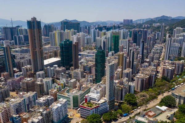 2020年4月12日香港 シャン シュイ 香港市の空中風景 — ストック写真