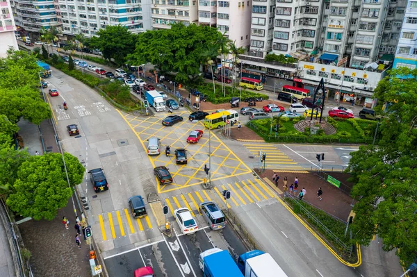 Sham Shui Hong Kong Agosto 2020 Vista Superior Cidade Hong — Fotografia de Stock