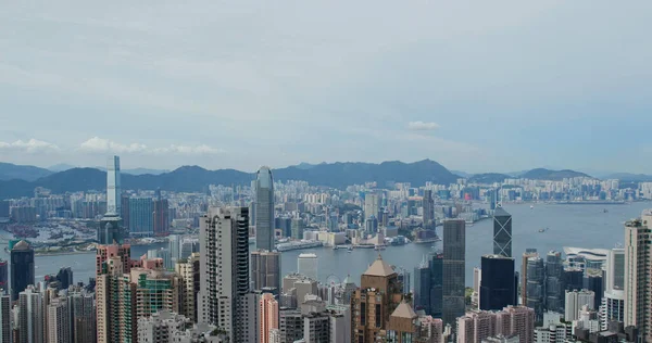 Victoria Peak Hong Kong Julho 2020 Horizonte Cidade Hong Kong — Fotografia de Stock