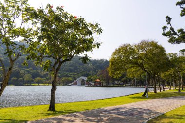 Scenic Lake View at Dahu Park Taipei City