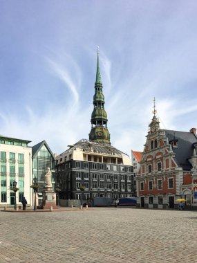  Riga. Dome Square with the House of the Blackheads  clipart