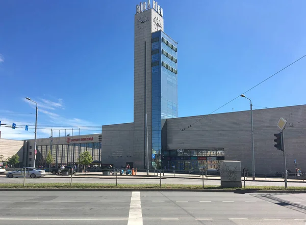 Riga Nuova Costruzione Della Stazione Centrale Vista Dalla Facciata — Foto Stock