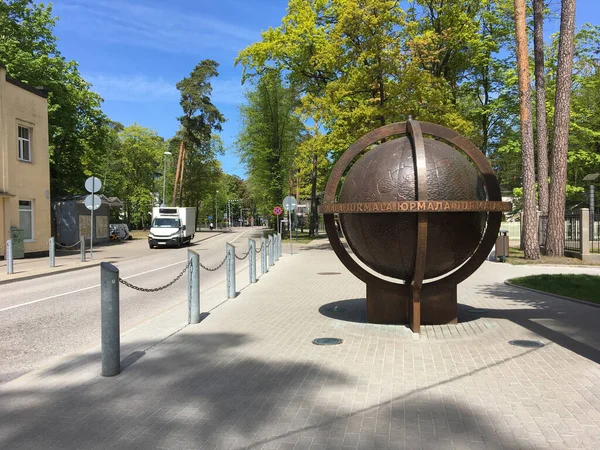 Letonia Jurmala Parte Central Del Complejo Con Una Escultura Forma — Foto de Stock