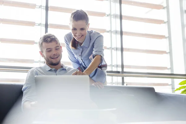 Happy Students Looking Digital Tablet College University — Stock Photo, Image