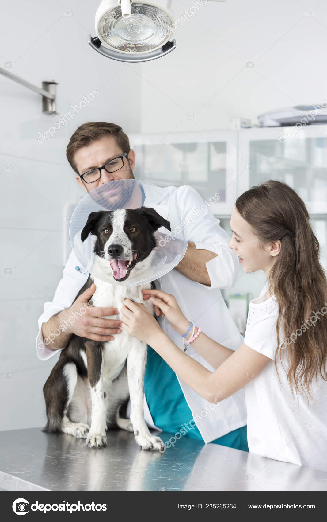Doctor Girl Holding Cone Collar Dog Veterinary Clinic Stock Photo by ©londondeposit 235265234 Doctor Girl Holding Cone Collar Dog Veterinary Clinic Stock Photo by ©londondeposit 235265234