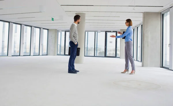 Business People Realtor Inspecting Potential New Office Space Stock Picture